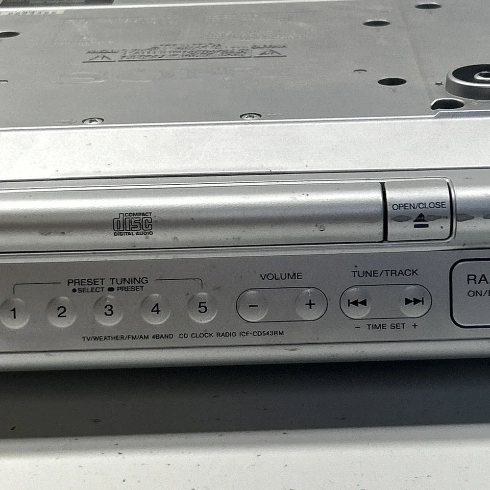 SONY ICF-CD543RM Kitchen Under Cabinet Radio CD Mega Bass No Remote No Hardware
